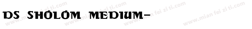 DS Sholom Medium字体转换